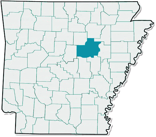Map of Arkansas with White County highlighted